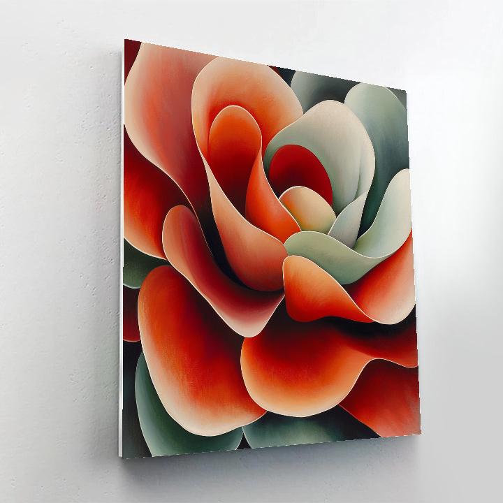 Georgia OKeeffe Inspired Desert Flowers Number painting