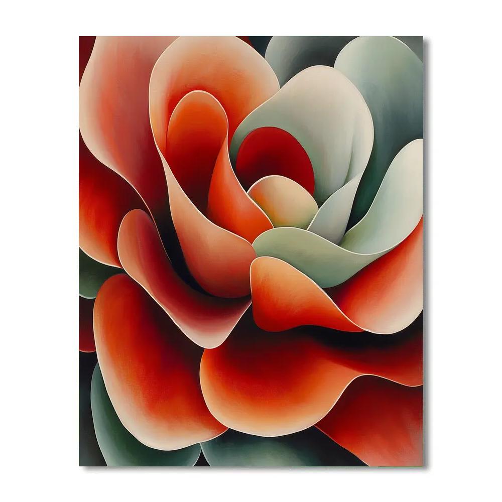 Georgia OKeeffe Inspired Desert Flowers Number painting