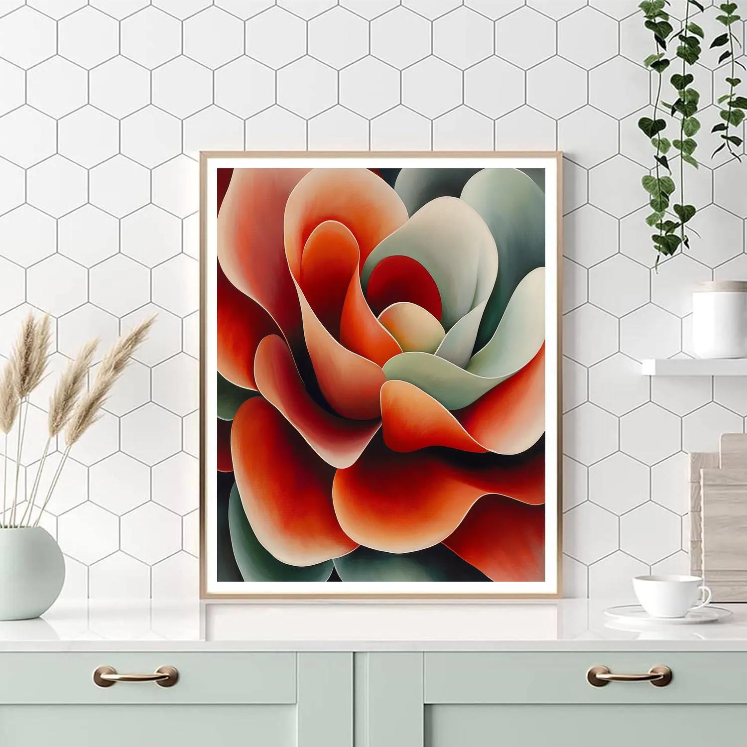Georgia OKeeffe Inspired Desert Flowers Number painting
