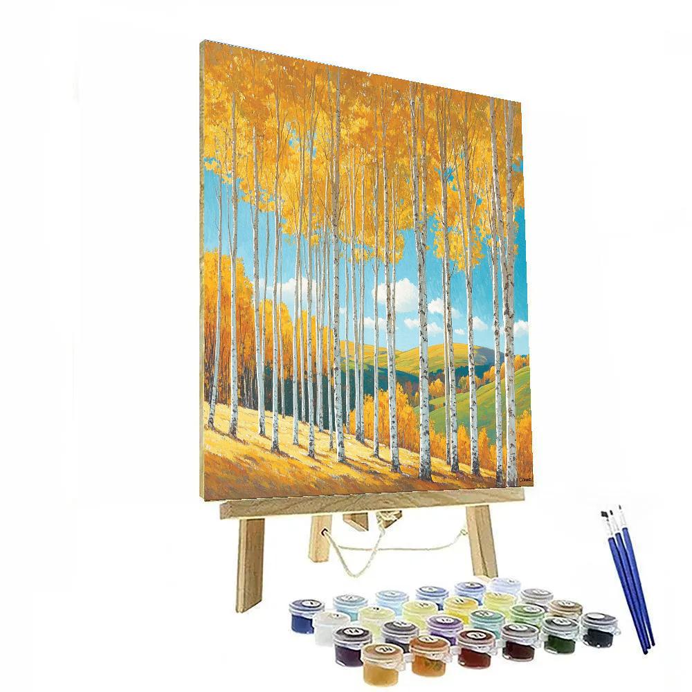 Franklin Carmichael Inspired Early Autumn Birch Groves paint by number