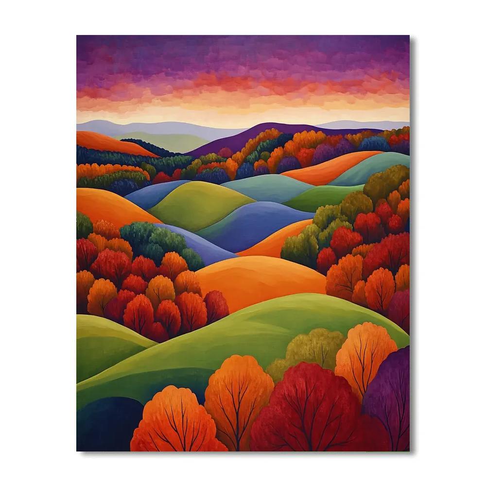Frederick Varley Inspired Windswept Hills With Autumnal Rhythm DIY paint by numbers