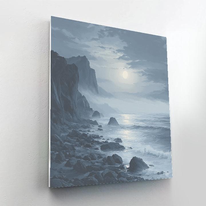 Francisco Goya Inspired Ghostly Fog Over Rocky Coastline At Dusk Paint by numbers art