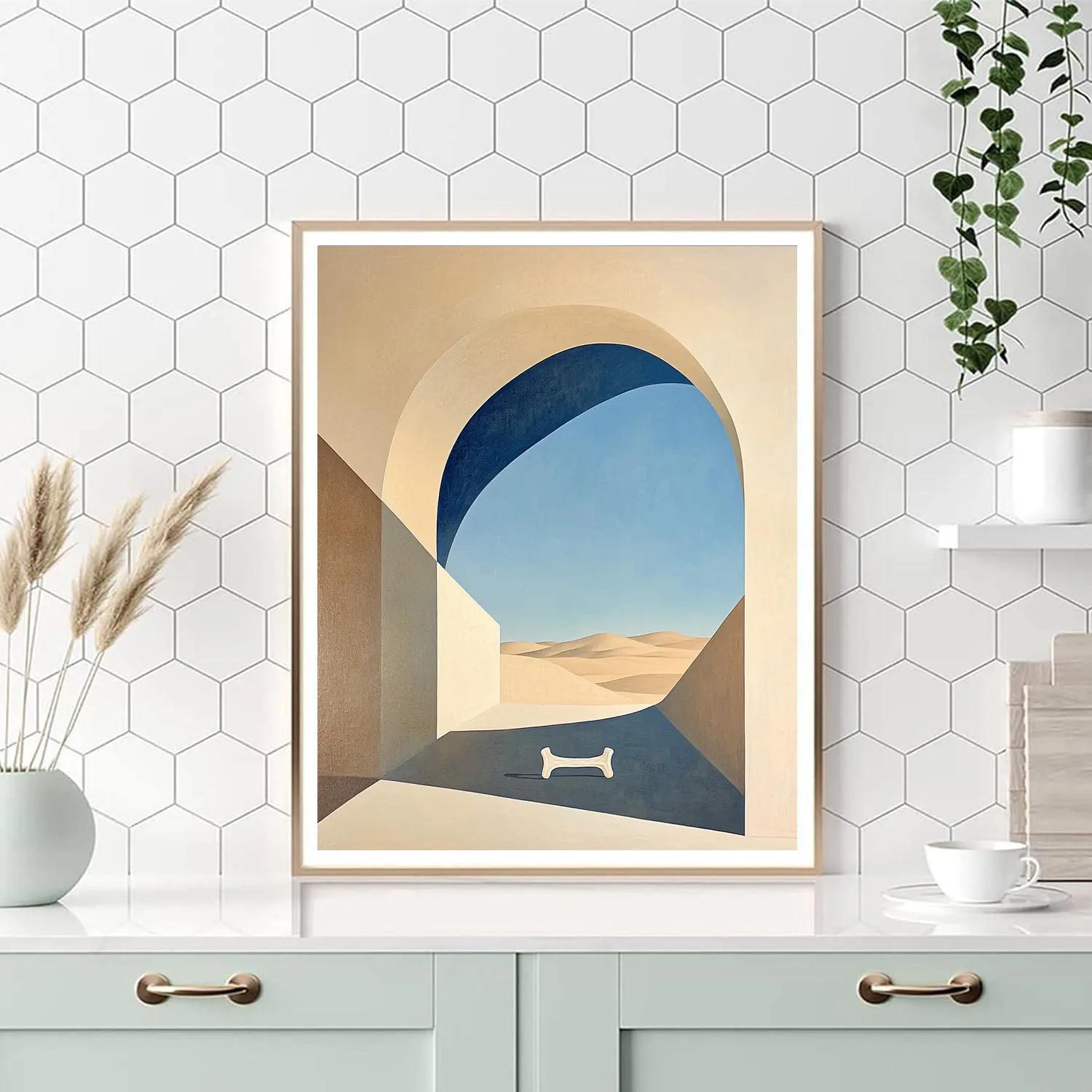 Georgia OKeeffe Inspired Desert Bone Against Sky paint by number