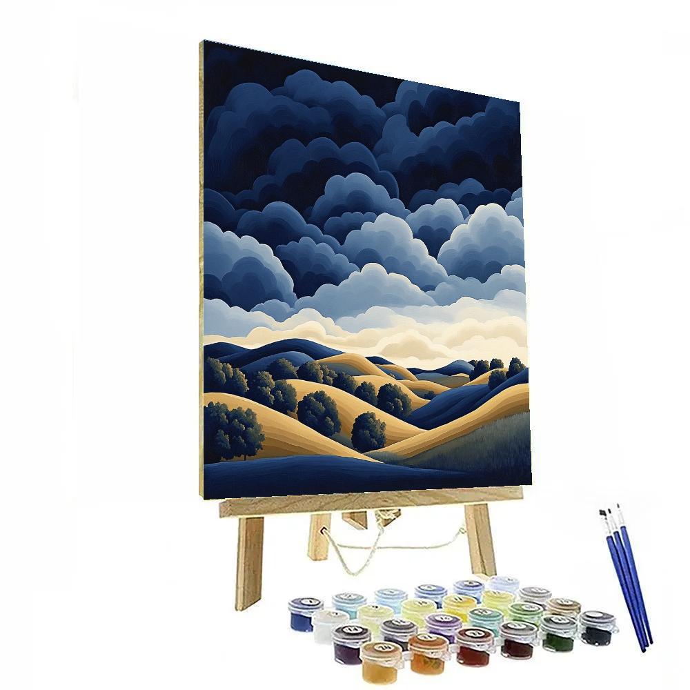 J. E. H. MacDonald Inspired Decorative Sky Over Rolling Valleys Painting by numbers kit