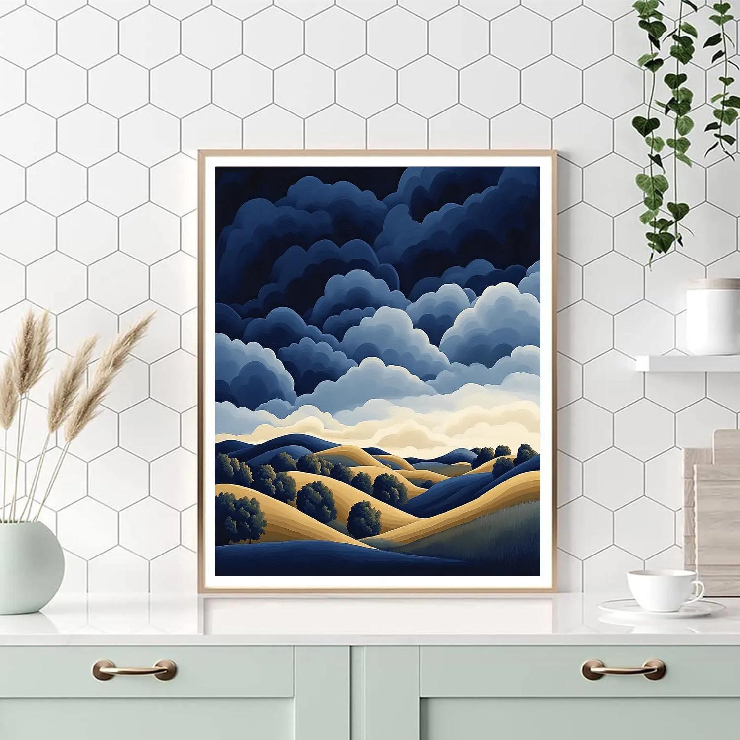 J. E. H. MacDonald Inspired Decorative Sky Over Rolling Valleys Painting by numbers kit