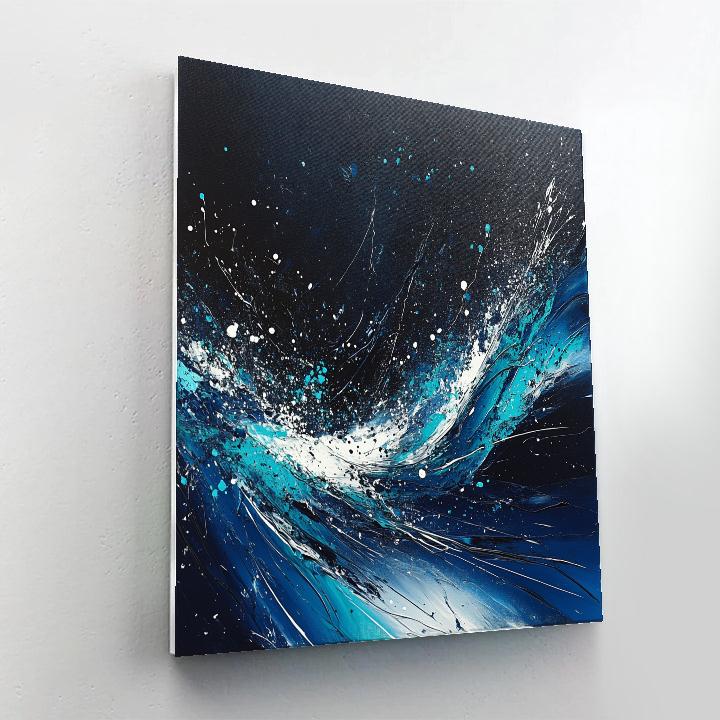 Jackson Pollock Inspired Cosmic Drip Field paint by number