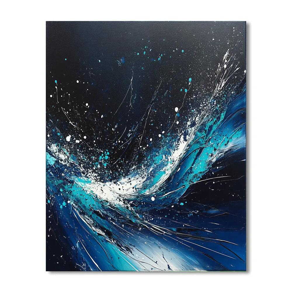 Jackson Pollock Inspired Cosmic Drip Field paint by number