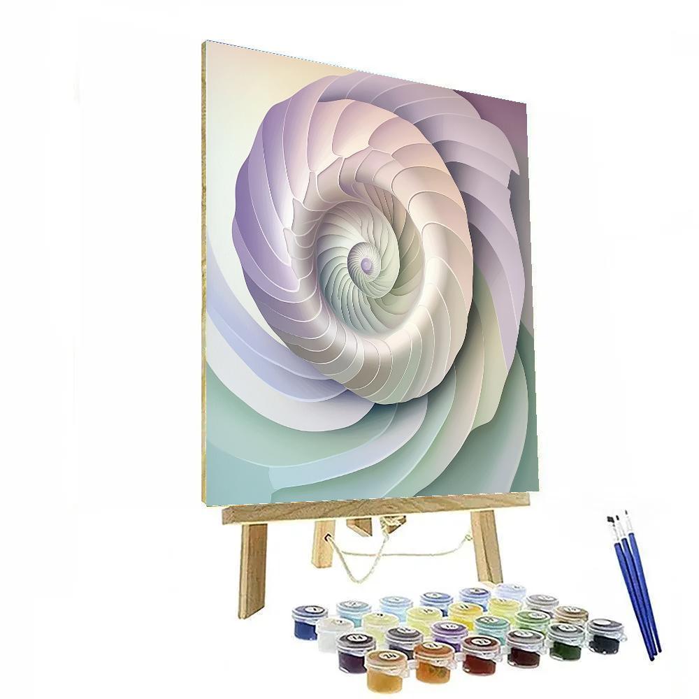 Georgia OKeeffe Inspired Lavender Shell Abstraction painting number kit