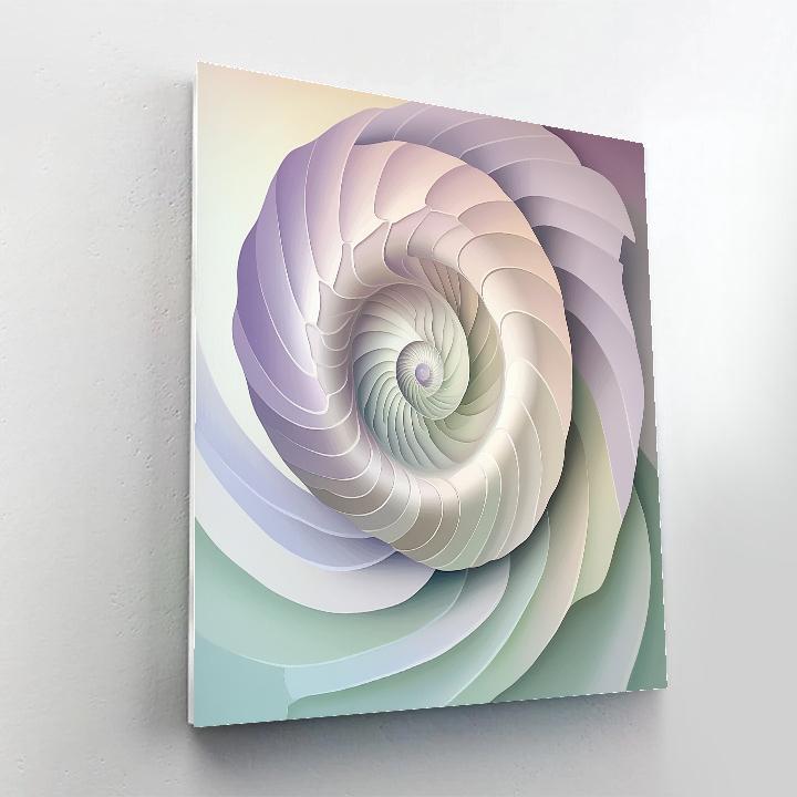 Georgia OKeeffe Inspired Lavender Shell Abstraction painting number kit