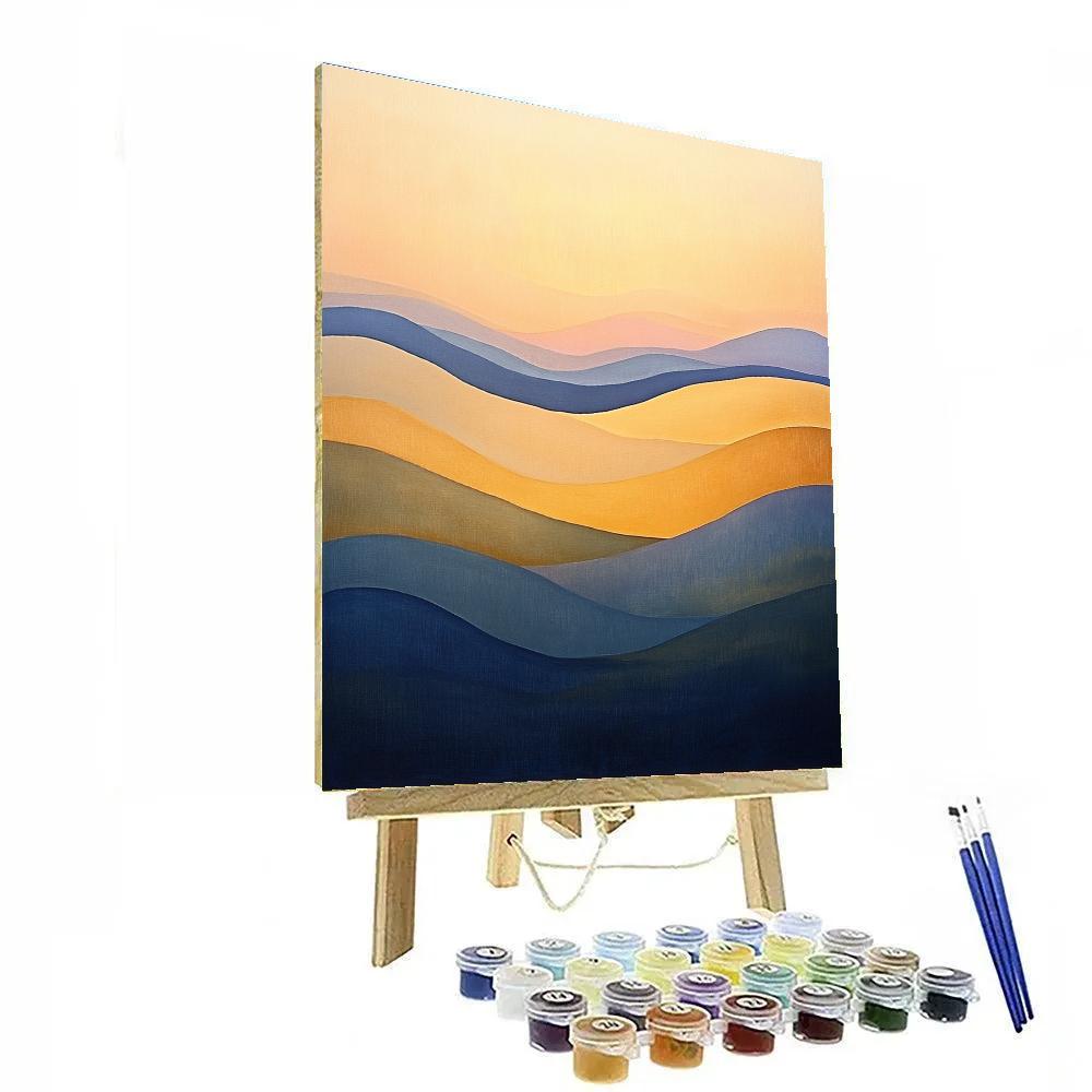 Georgia OKeeffe Inspired Rolling Hills At Dawn Paint by numbers kits