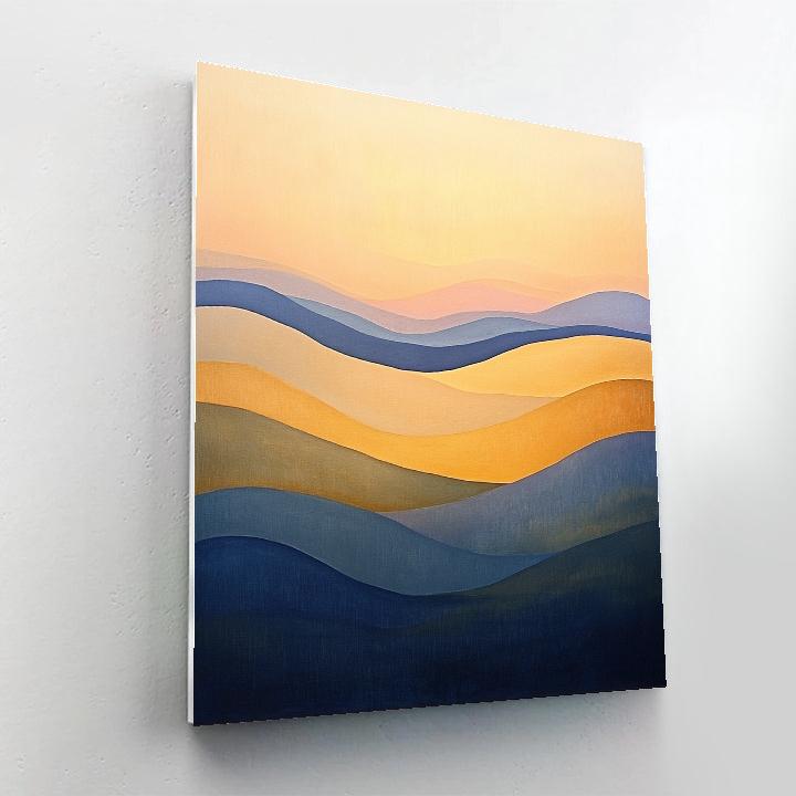 Georgia OKeeffe Inspired Rolling Hills At Dawn Paint by numbers kits