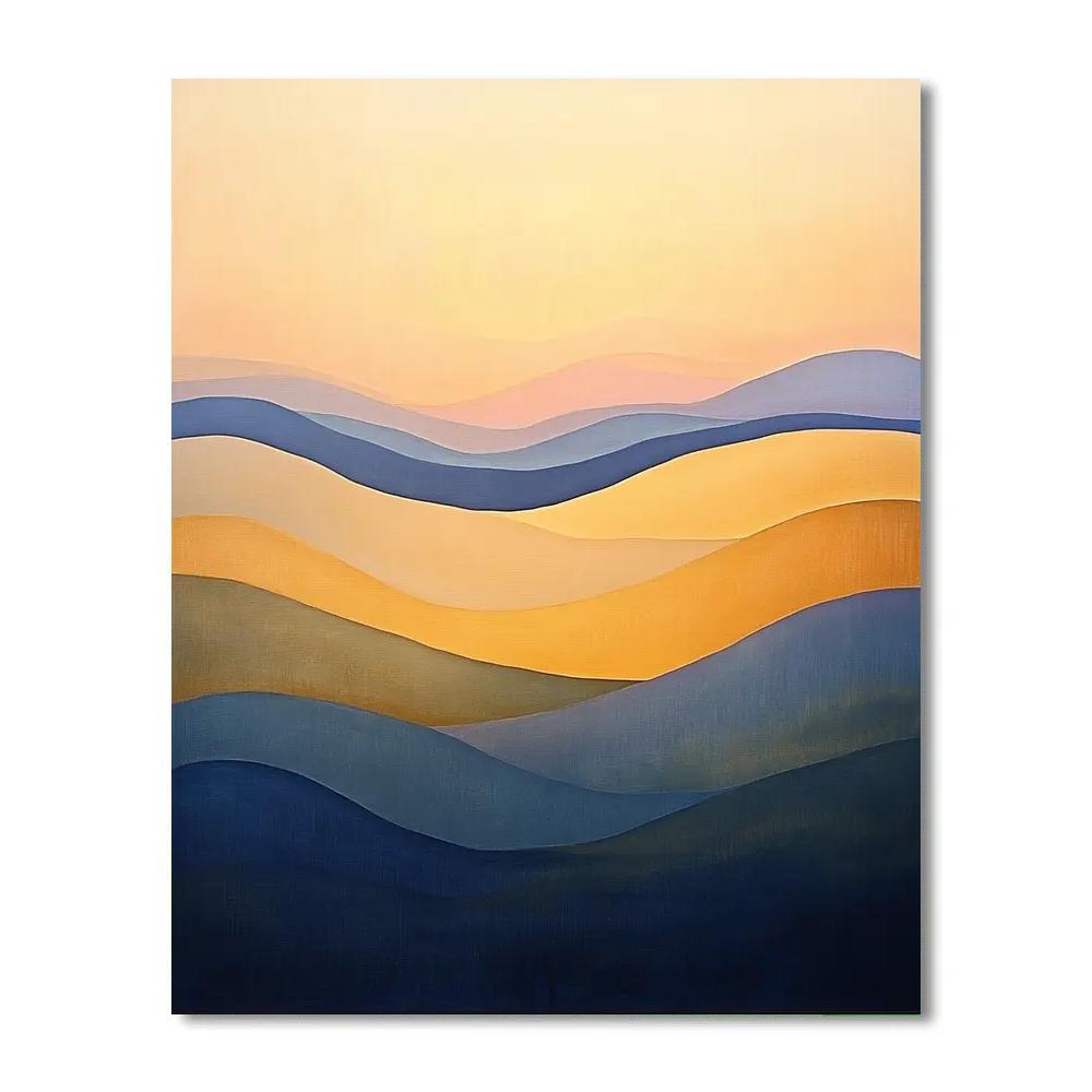 Georgia OKeeffe Inspired Rolling Hills At Dawn Paint by numbers kits