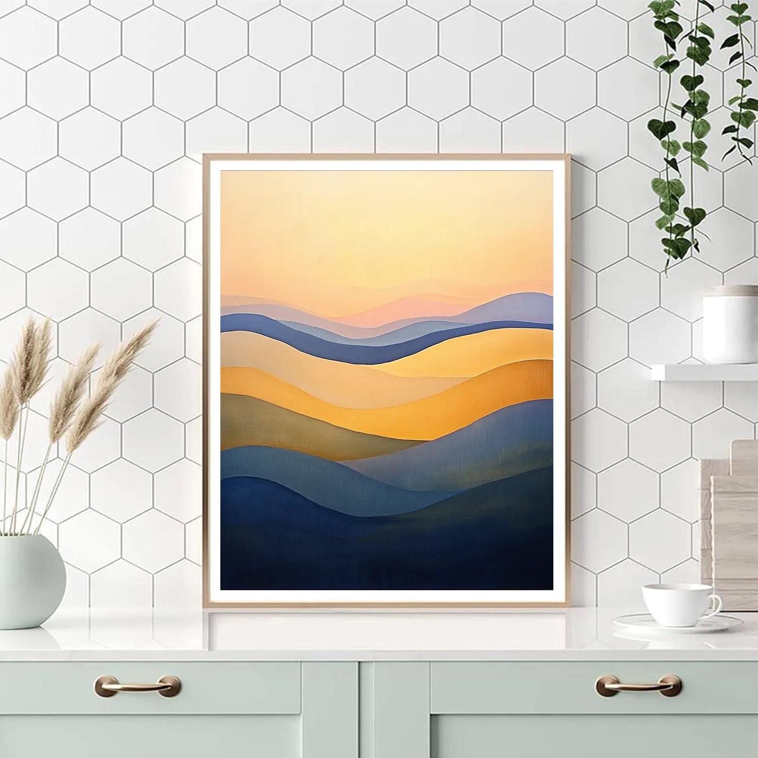 Georgia OKeeffe Inspired Rolling Hills At Dawn Paint by numbers kits