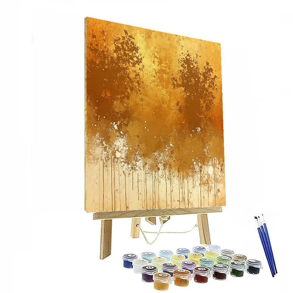 Jackson Pollock Inspired Autumnal Drift Web Numbered painting kits