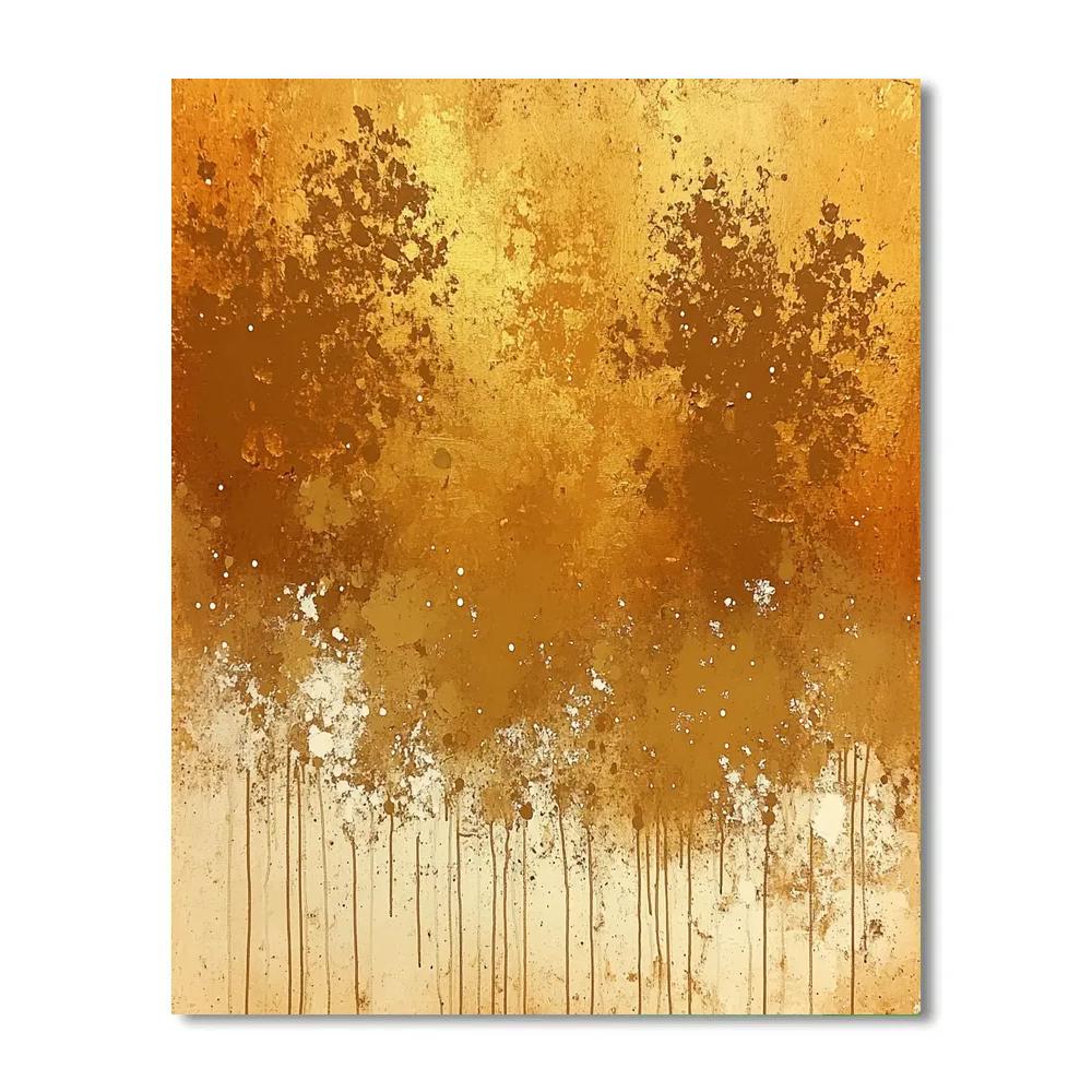 Jackson Pollock Inspired Autumnal Drift Web Numbered painting kits