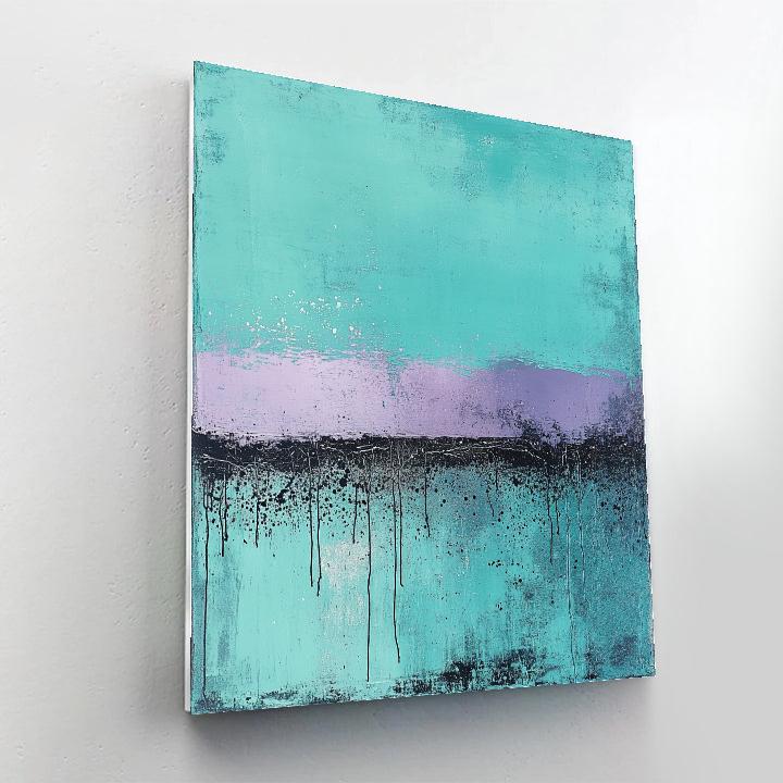 Jackson Pollock Inspired Electric Aurora Stream Number painting