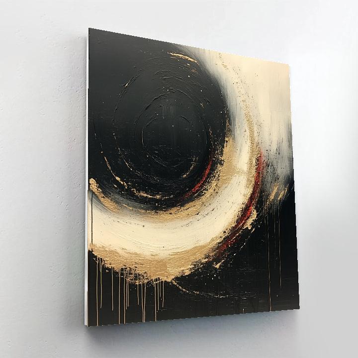 Jackson Pollock Inspired Tempest Of Soot And Gold DIY paint by numbers