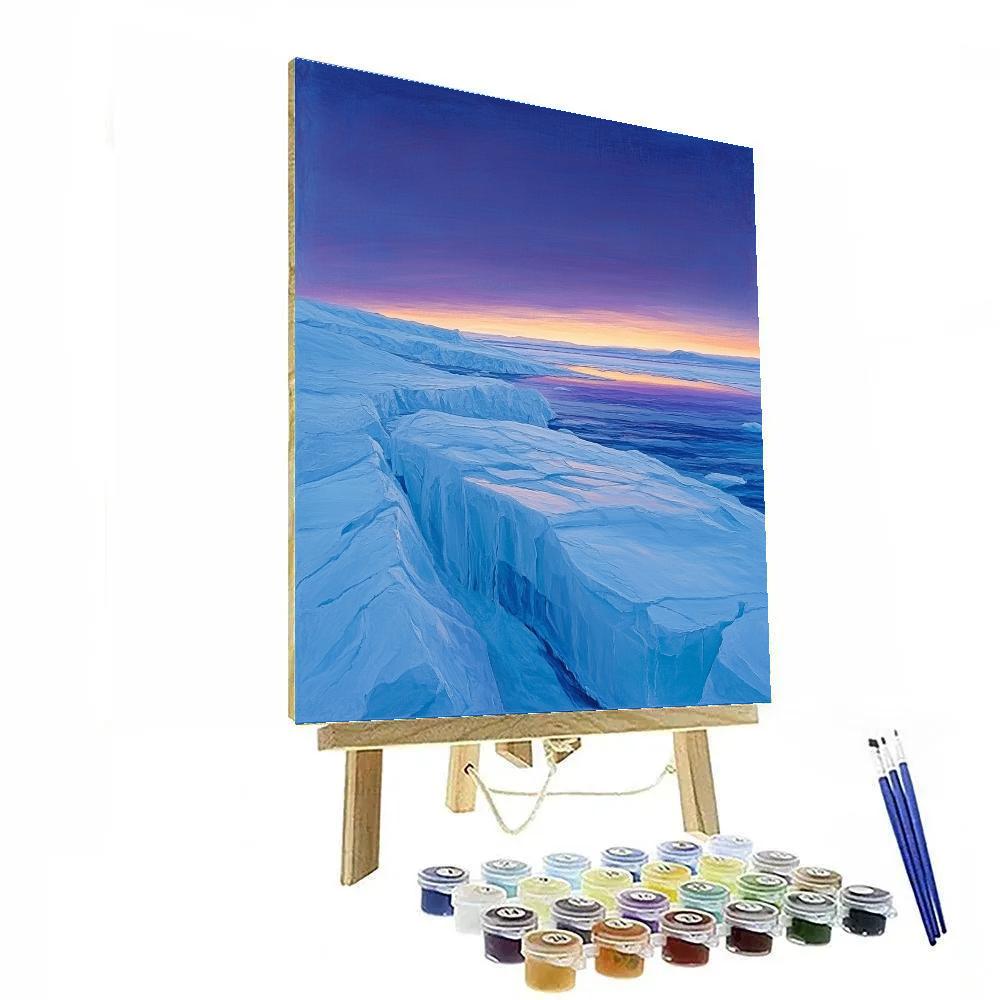 Lawren Harris Inspired Luminous Northern Glacier Paint by numbers art