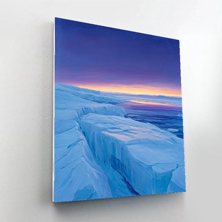 Lawren Harris Inspired Luminous Northern Glacier Paint by numbers art