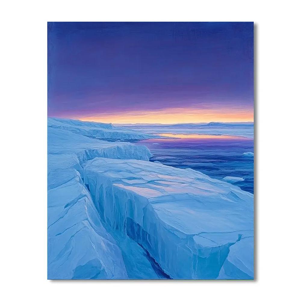 Lawren Harris Inspired Luminous Northern Glacier Paint by numbers art