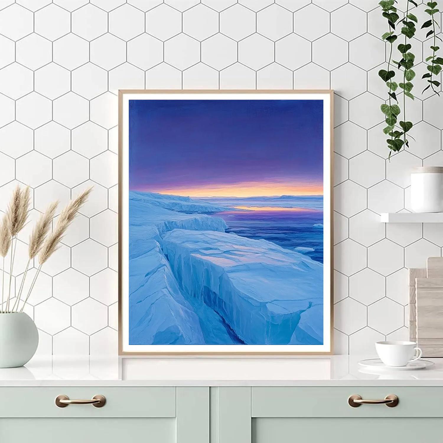 Lawren Harris Inspired Luminous Northern Glacier Paint by numbers art