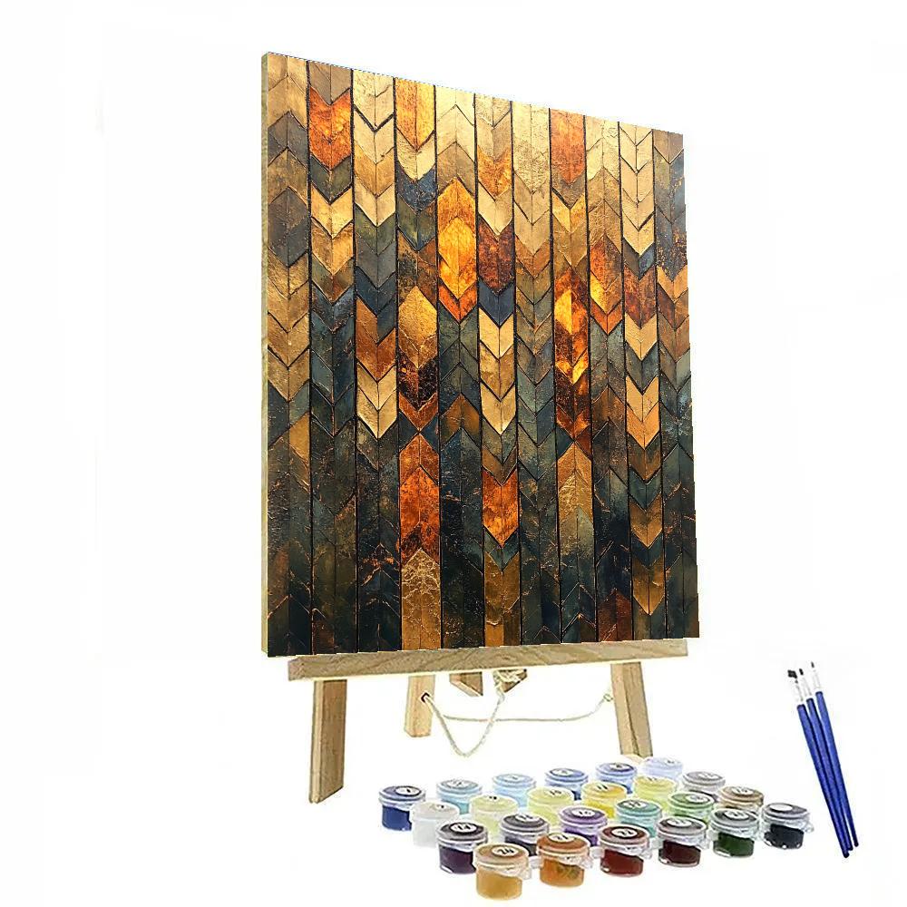 Jean-Paul Riopelle Inspired Mosaic Autumn Thicket painting number kit