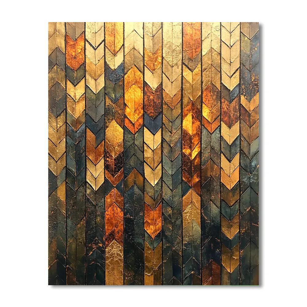Jean-Paul Riopelle Inspired Mosaic Autumn Thicket painting number kit