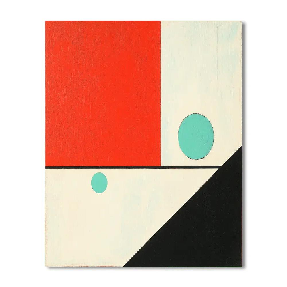 Kazimir Malevich Inspired Red Square Dialogue Paint by numbers art