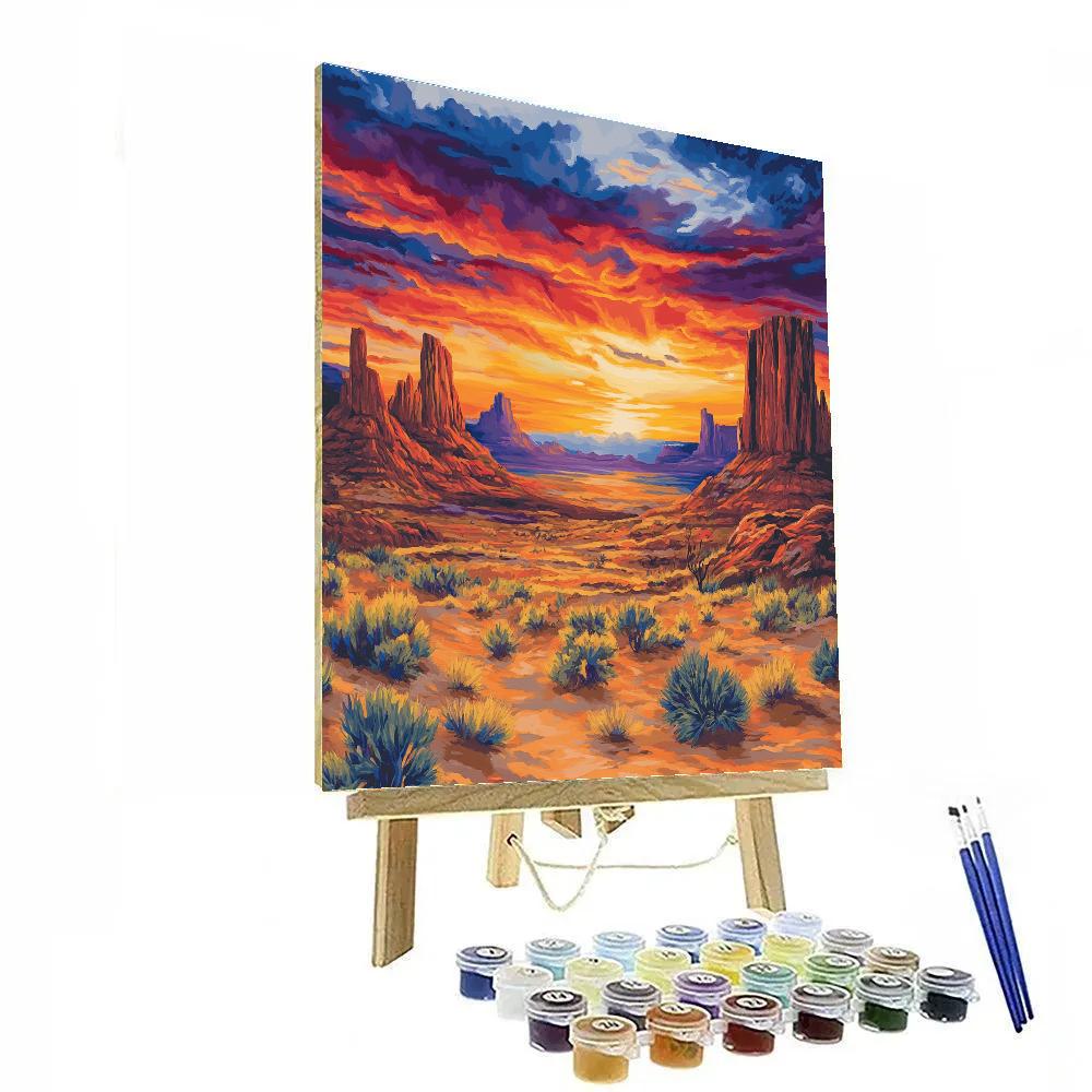 Georgia OKeeffe Inspired Desert Sunset Painting by numbers kit