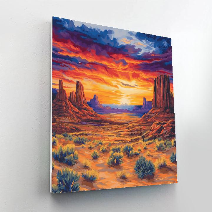 Georgia OKeeffe Inspired Desert Sunset Painting by numbers kit