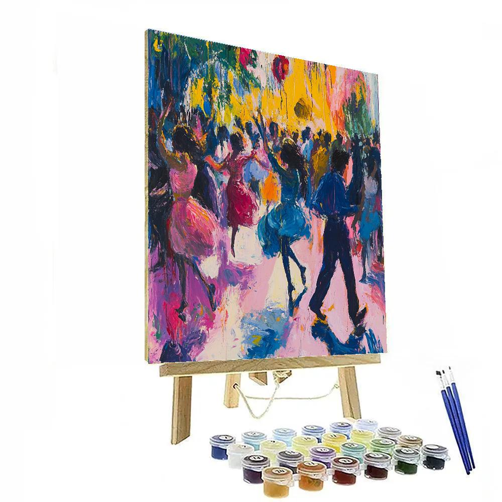 Jackson Pollock Inspired Energetic Dance Paint by numbers art