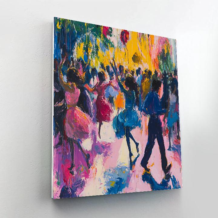 Jackson Pollock Inspired Energetic Dance Paint by numbers art