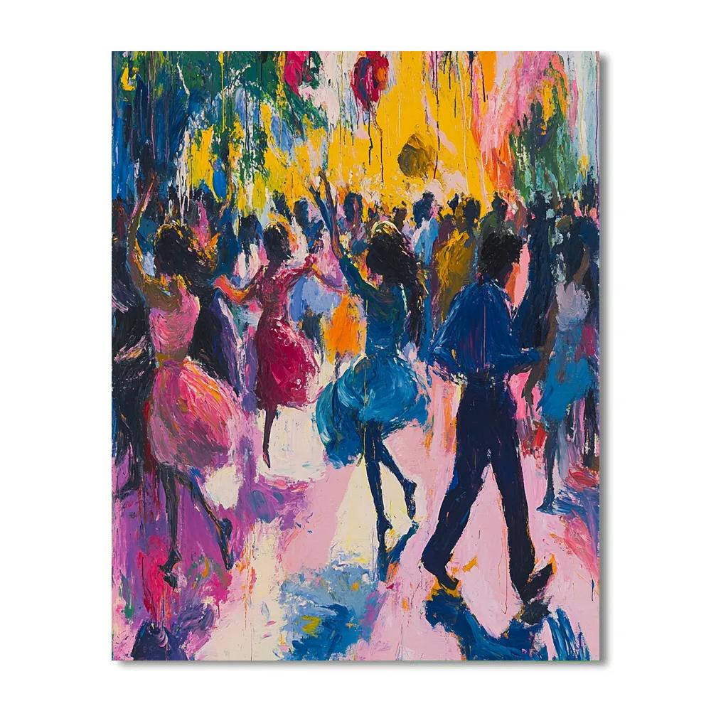 Jackson Pollock Inspired Energetic Dance Paint by numbers art