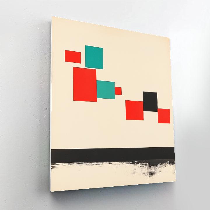 Kazimir Malevich Inspired Minimalist Horizon paint by number