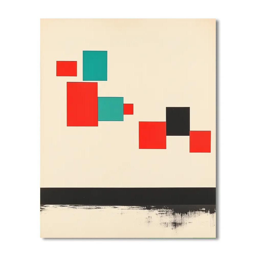 Kazimir Malevich Inspired Minimalist Horizon paint by number