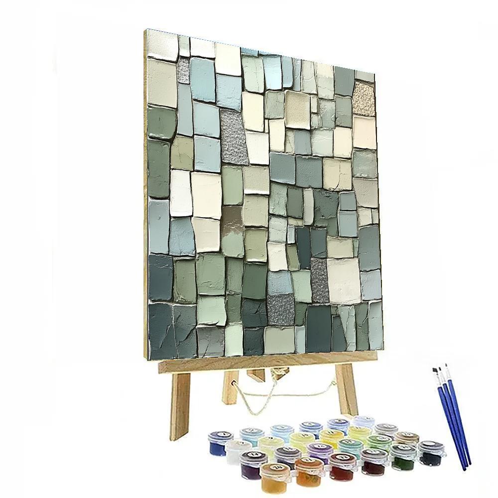 Jean-Paul Riopelle Inspired Moonlit Marsh As Textured Tesserae Painting by numbers kit