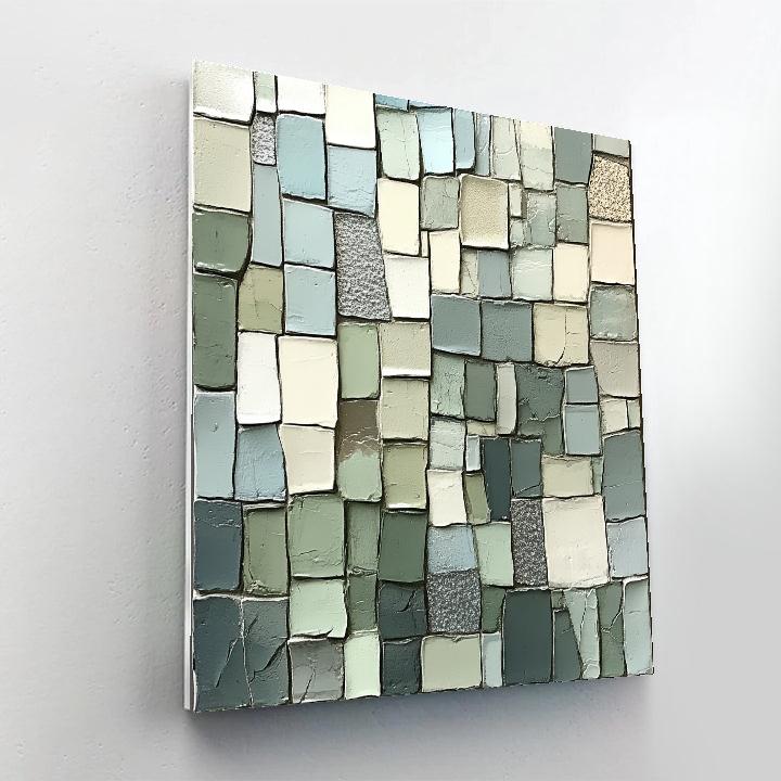 Jean-Paul Riopelle Inspired Moonlit Marsh As Textured Tesserae Painting by numbers kit