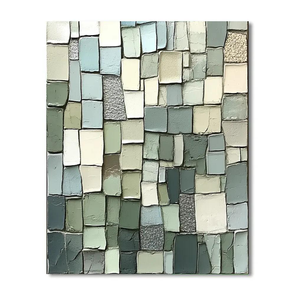 Jean-Paul Riopelle Inspired Moonlit Marsh As Textured Tesserae Painting by numbers kit