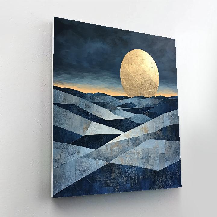 Pablo Picasso Inspired Cubist Lunar Landscape paint by numbers