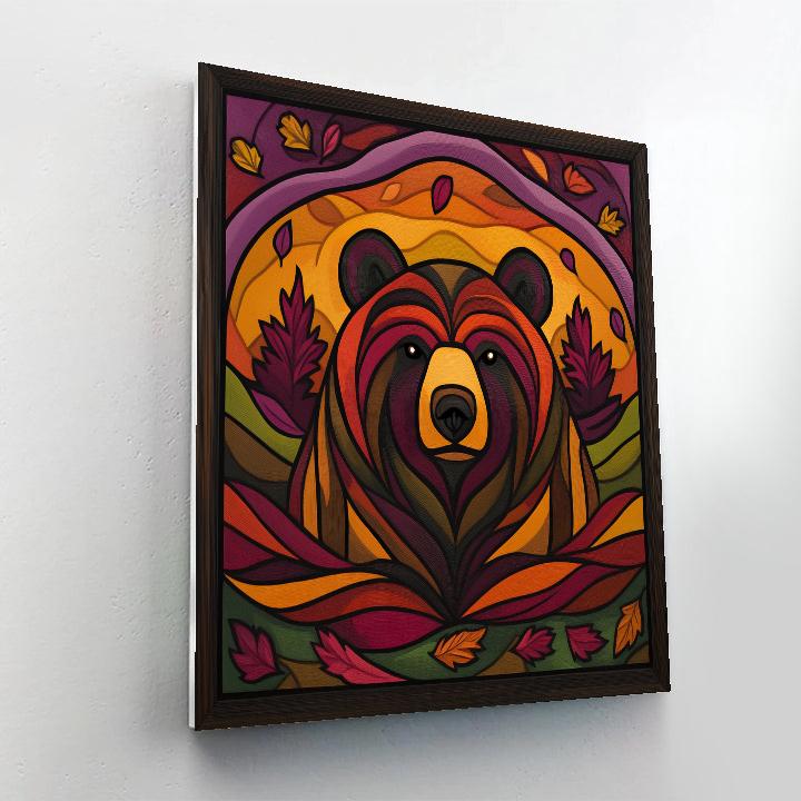 Norval Morrisseau Inspired Guardian Bear Of Autumn Winds Painting by numbers kit