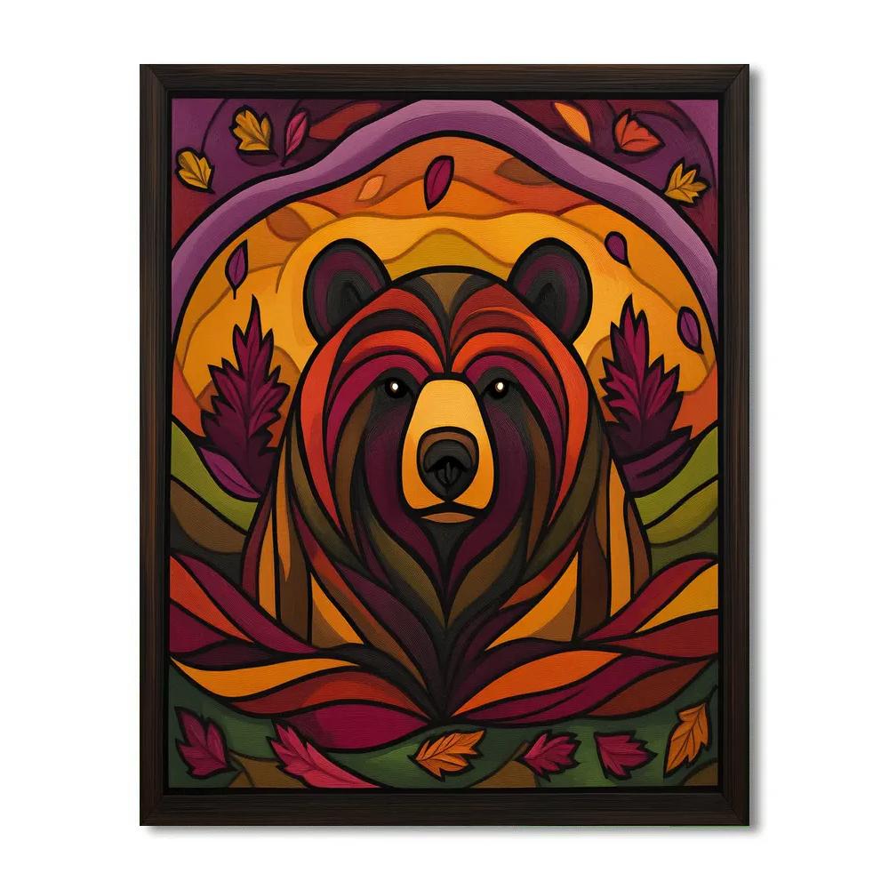 Norval Morrisseau Inspired Guardian Bear Of Autumn Winds Painting by numbers kit