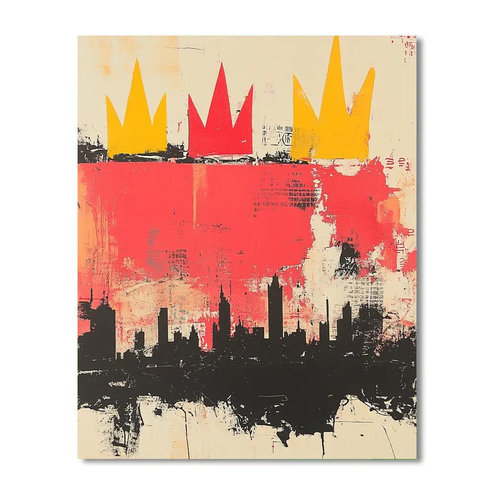 Jean-Michel Basquiat Inspired Crowned Silence Numbered painting kits