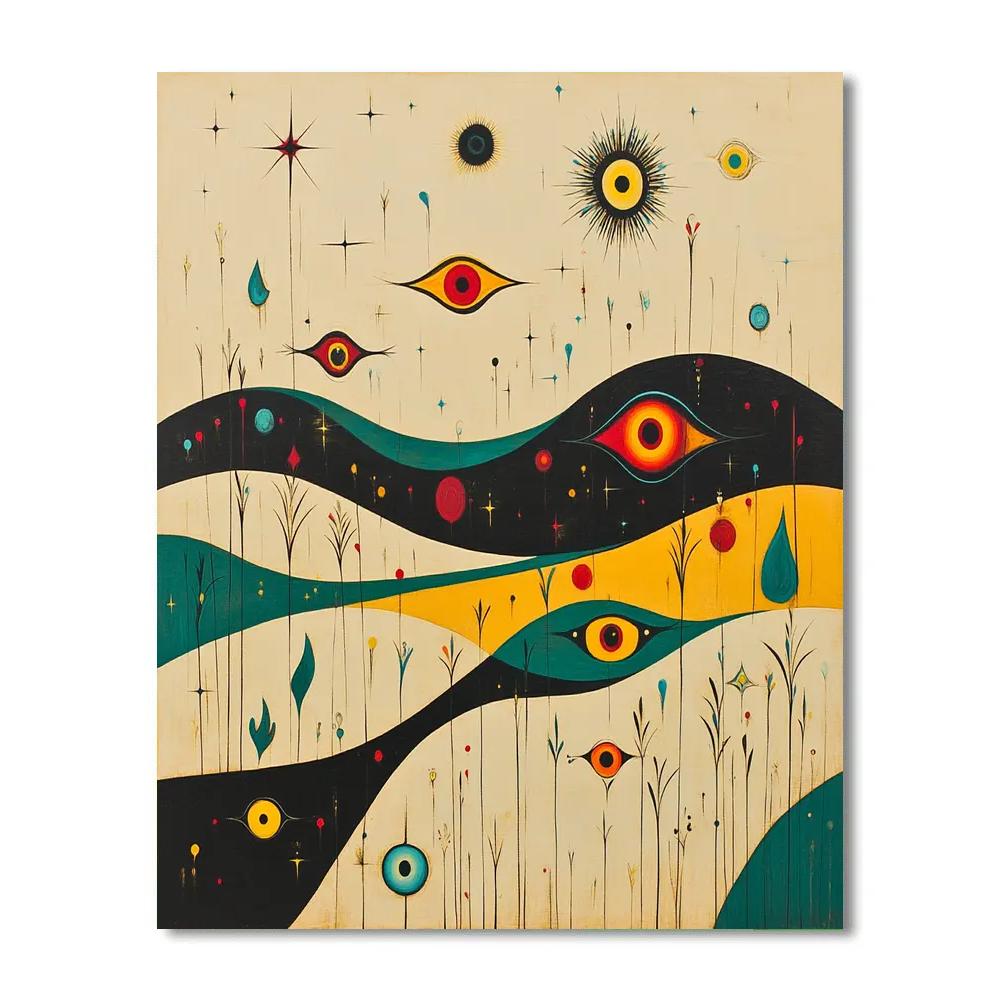 Joan Miró Inspired Dream Meadow Paint by numbers kits