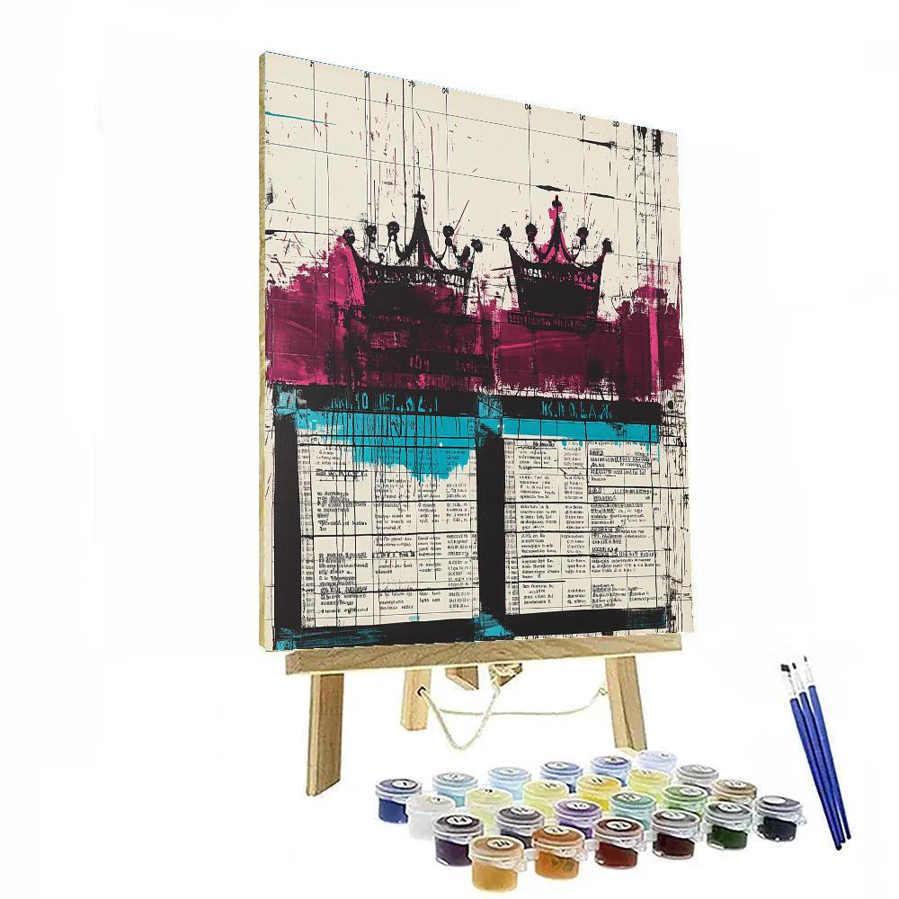 Jean-Michel Basquiat Inspired Noise Of Markets Numbered painting kits