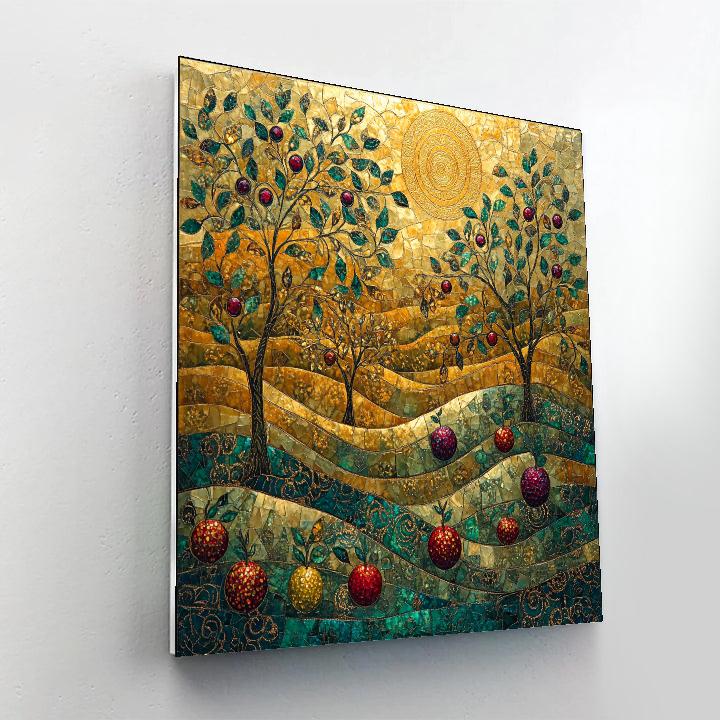 Gustav Klimt Inspired Golden Spiral Orchard DIY paint by numbers