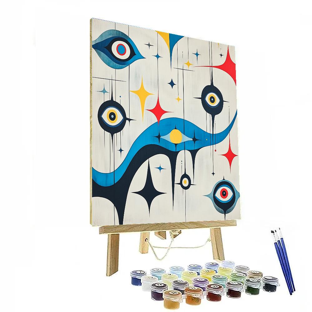 Joan Miró Inspired Floating Constellations DIY paint by numbers