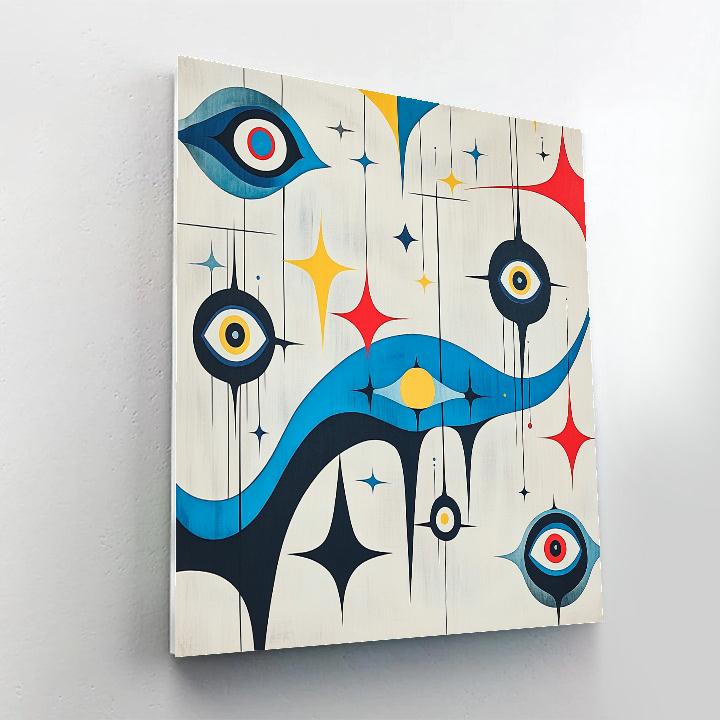 Joan Miró Inspired Floating Constellations DIY paint by numbers