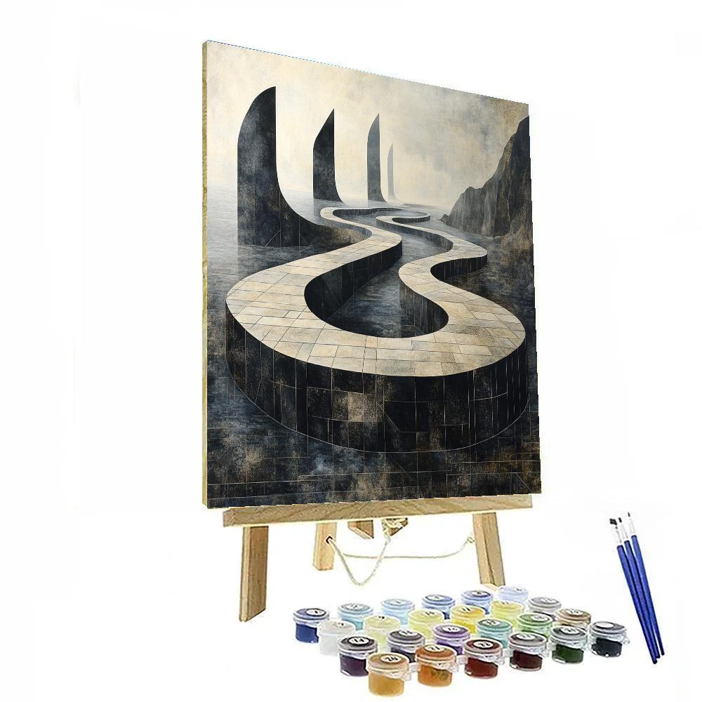 M.C. Escher Inspired Möbius Tides paint by number