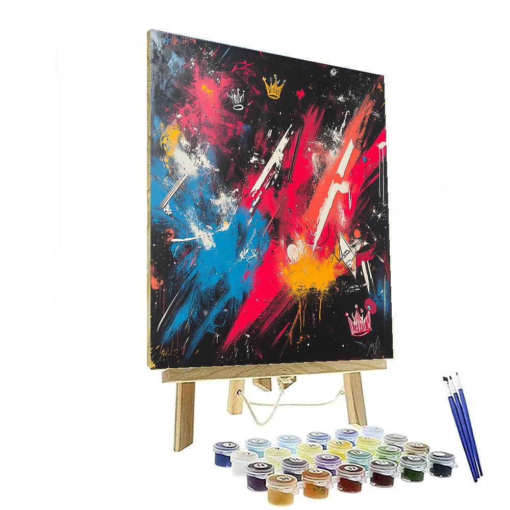 Jean-Michel Basquiat Inspired Cosmic Symphony paint by numbers