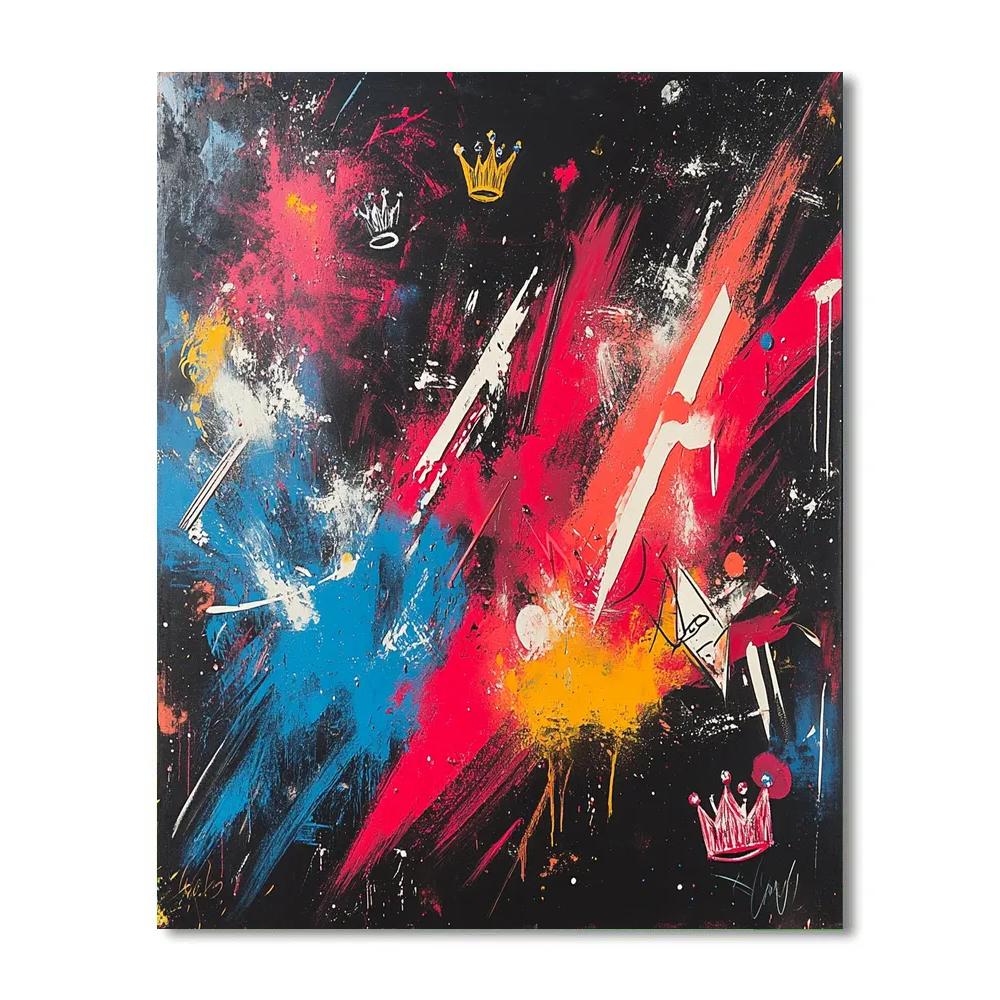 Jean-Michel Basquiat Inspired Cosmic Symphony paint by numbers